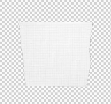 Paper has grid lines torn into pieces on transparent background png file Stock Photos