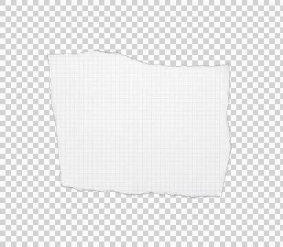 Paper has grid lines torn into pieces on transparent background png file Stock Photos