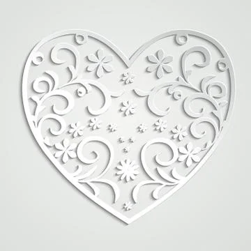 Paper heart Stock Illustration