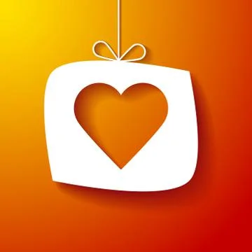 Paper heart Stock-Illustration