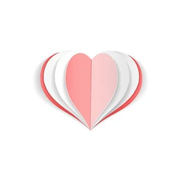 Paper heart. Illustrazione stock