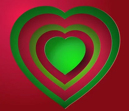 Paper heart. Stock Illustration