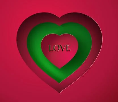 Paper heart. Stock Illustration