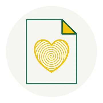 Paper Heart Inside Spiral Inside Heart 스톡 일러스트