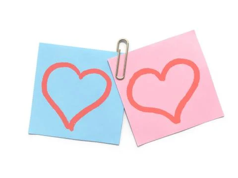 Paper heart shadow Stock Illustration
