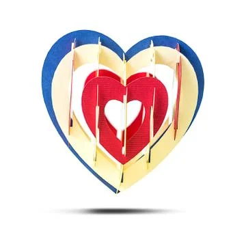 Paper heart shape Stock Photos