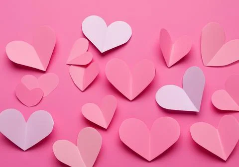 Paper heart shape Stock Photos