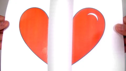 Paper Heart Togetherness Stock Footage 127656261