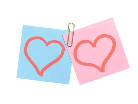 Paper heart without shadow Stock Illustration