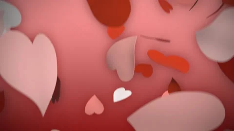 Paper Hearts Background Stock Footage 232060589
