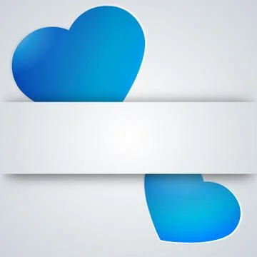 Paper hearts cut from paper. Vector illustration. Stock Illustration