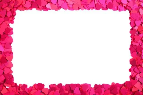 Paper hearts frame Stock Photos