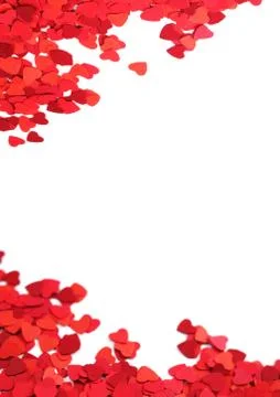 Paper hearts frame Stock-Fotos