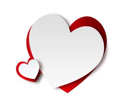 Paper hearts Stock Illustration