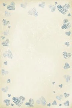 Paper with hearts Stock Illustration