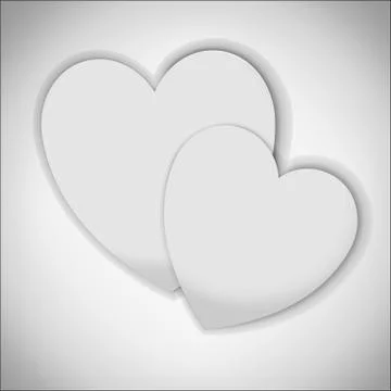 Paper hearts Stock Illustration