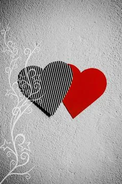 Paper hearts Stock Illustration