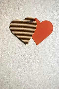 Paper hearts Foto stock