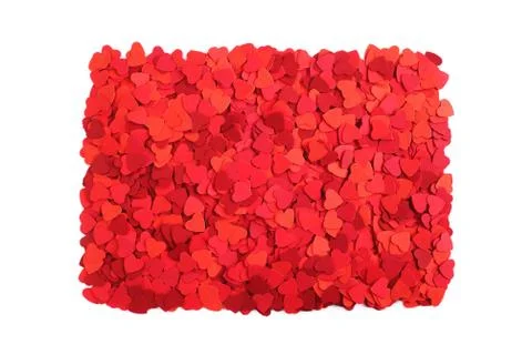 Paper hearts rectangle Stock Photos