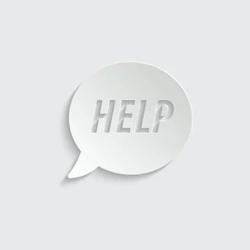 Paper help icon. Chat Bubbles Vector Icon, Stock Illustration
