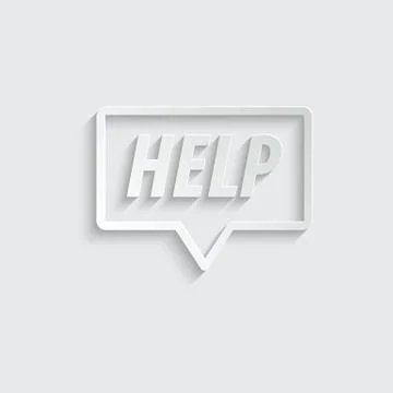 Paper help icon. Chat Bubbles Vector Icon, Stock Illustration
