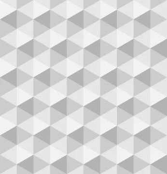 Paper hexagonal pyramids. Seamless vector pattern background. 3D relief Stock Illustration