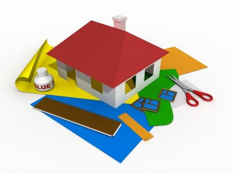 Paper house # 2 Stock Illustration