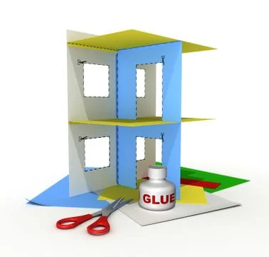 Paper house # 3 Stock Illustration