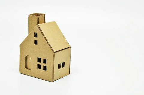 Paper house model Stock Photos