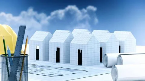  Paper house structural and Architecture Concept Conceptual Design of Hous... Stock Photos
