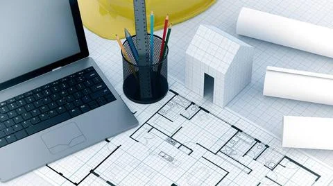  Paper house structural and Architecture Concept Conceptual Design of Hous... Stock Photos