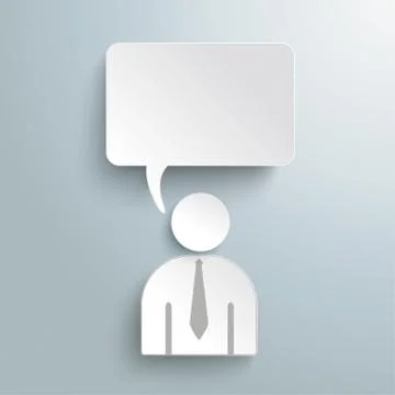 Paper human speech bubble piad Illustrazione stock
