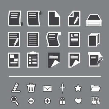 Paper icon Stock Illustration