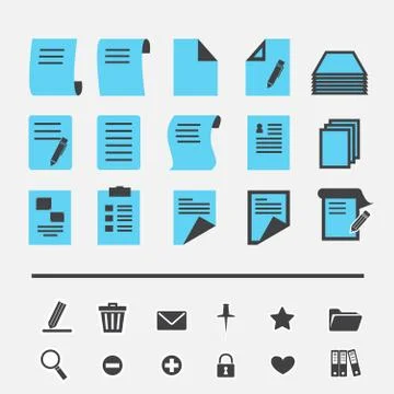 Paper icon Stock Illustration