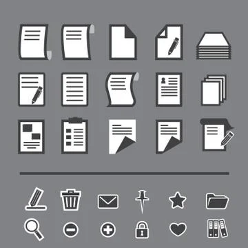 Paper icon Stock Illustration