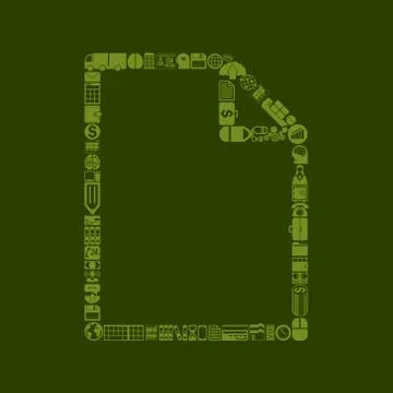 Paper icon Stock Illustration