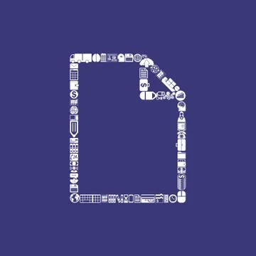 Paper icon Stock Illustration