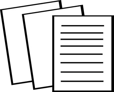Paper icon isolated on white background Stock Illustration