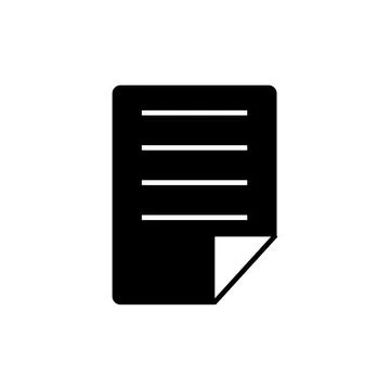 Paper icon logo design template isolated illustration Stock Illustration