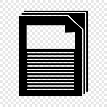 Paper icon, simple black style Stock Illustration