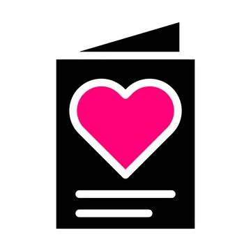 Paper icon solid black pink style valentine vector illustration perfect. イラスト素材