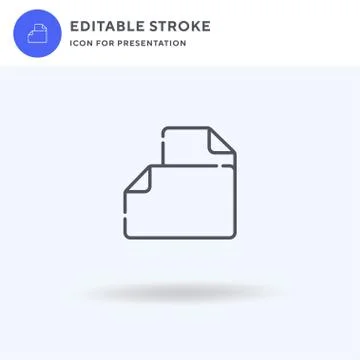 Paper icon vector, filled flat sign, solid pictogram isolated on white, logo Stock Illustration