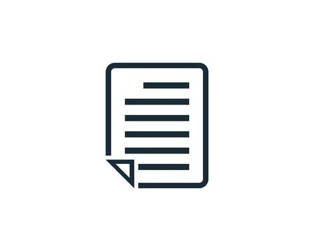 Paper Icon Vector Logo Template Illustration Design Stock Illustration