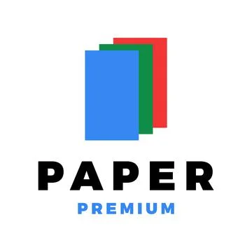 Paper Icon Vector Logo Template Illustration Design Stock Illustration