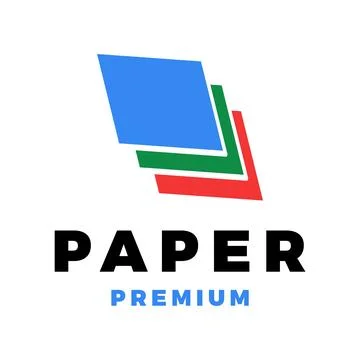 Paper Icon Vector Logo Template Illustration Design Stock Illustration