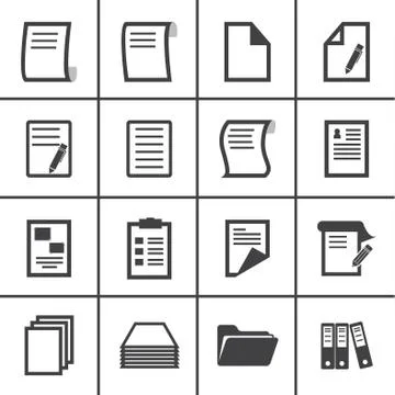 Paper icons Stock Illustration