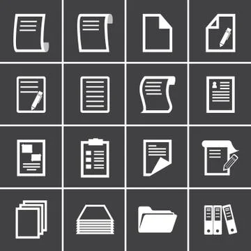 Paper icons Stock Illustration