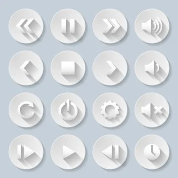 Paper icons Stock Illustration