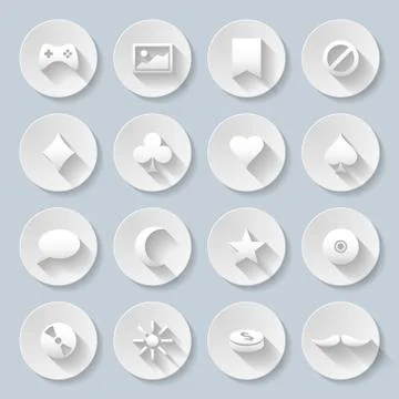 Paper icons Illustrazione stock