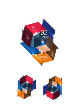 Paper infographic elements Stock Illustration